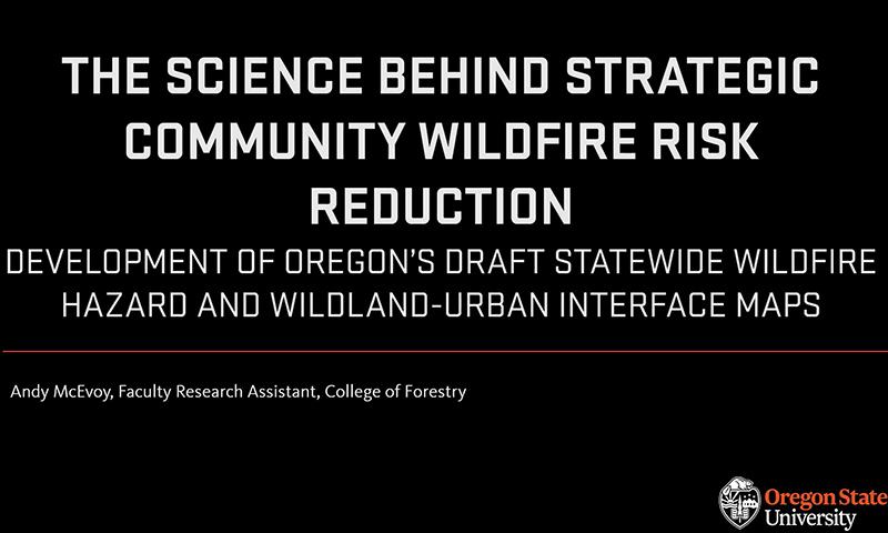 The Science Behind Strategic Community Wildfire Risk Reduction ...